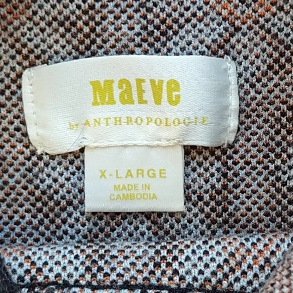 Maeve x Anthropologie The Carys Floral Sweater Blue & Cream Boho Casual Size XL - Picture 7 of 9